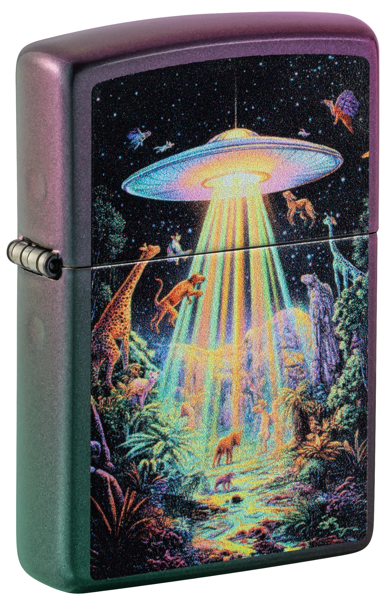 Zippo Animal Abduction Design Iridescent Windproof Lighter – Zippo USA