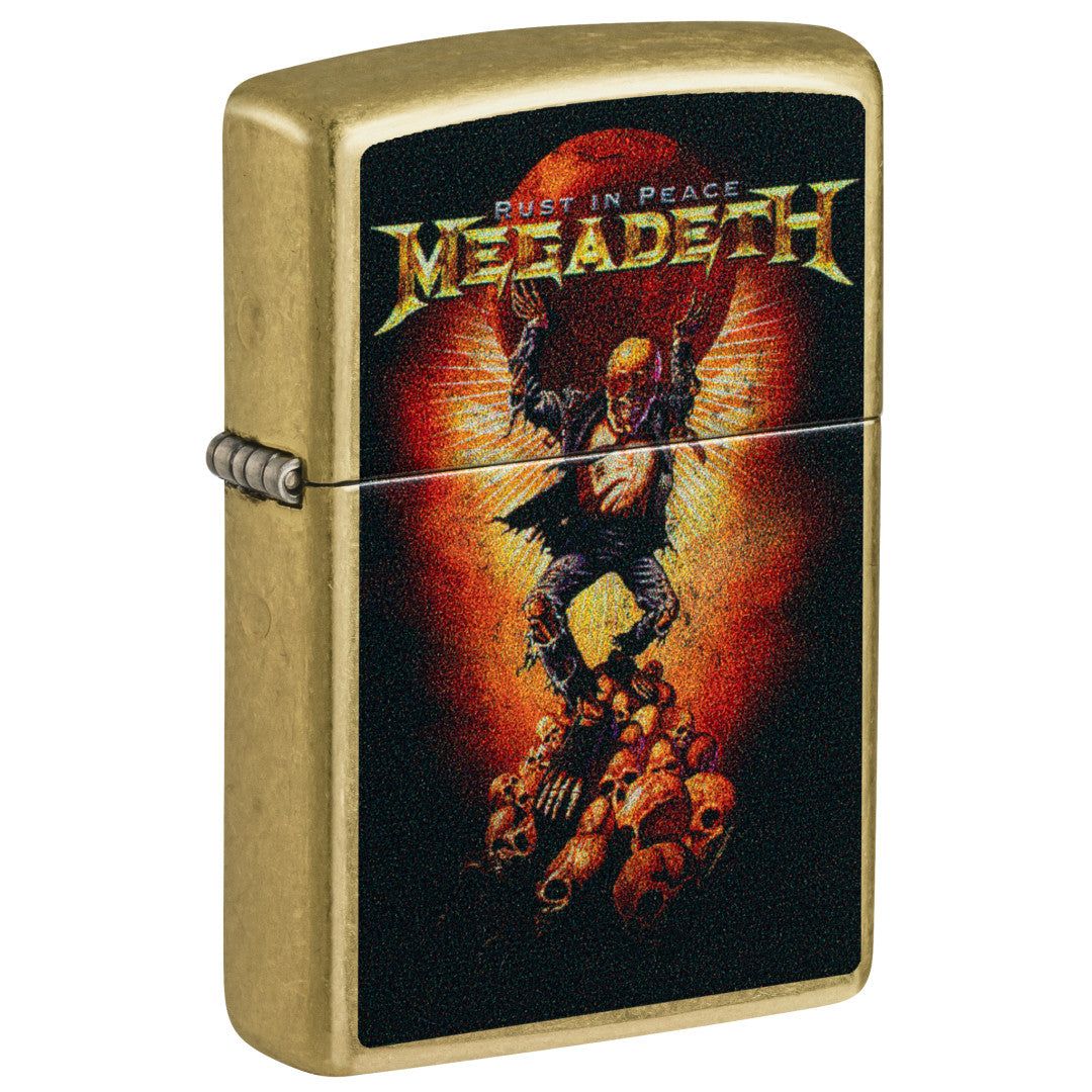 Zippo メジャー Zippo Megadeth Rust In Peace Design Street Brass Windproof Lighter