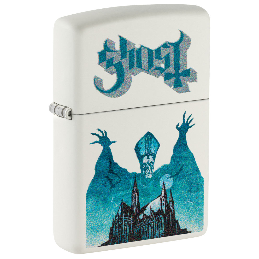 Zippo Ghost Opus Eponymous Design White Matte Windproof Lighter