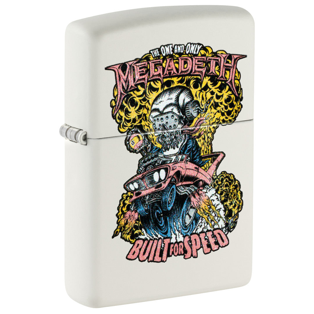 Zippo Megadeth Built for Speed Design White Matte Windproof