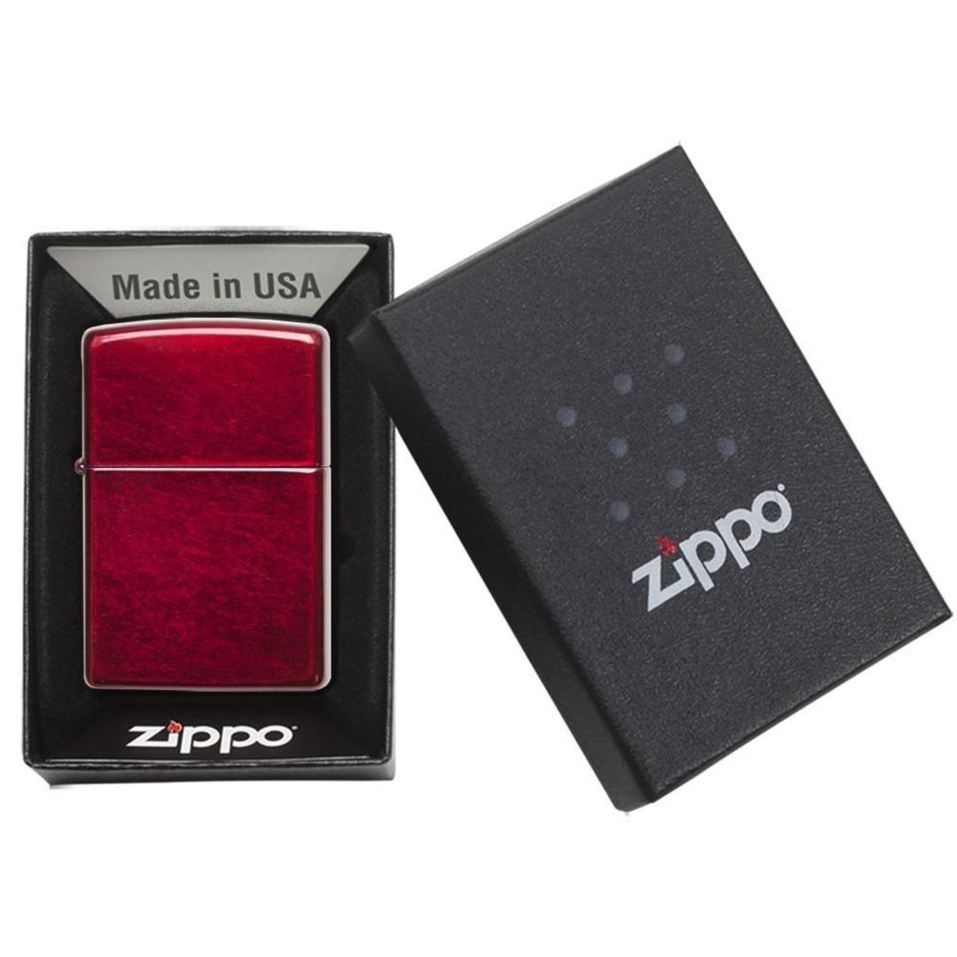 Classic Candy Apple Red™ Windproof Lighter in its packaging