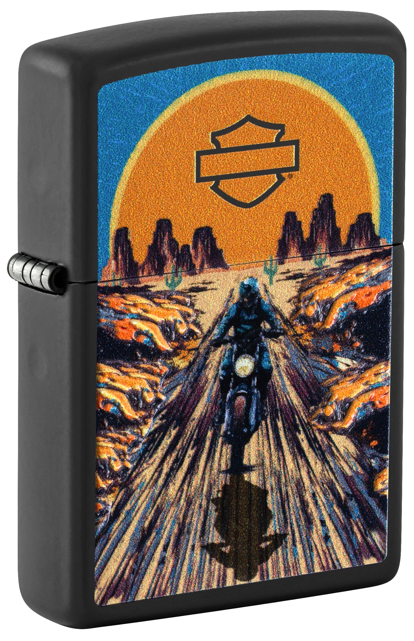 アーセナル　ハイバリー　zippo ライター Zippo Harley-Davidson® Texture Print Design Black Matte Windproof
