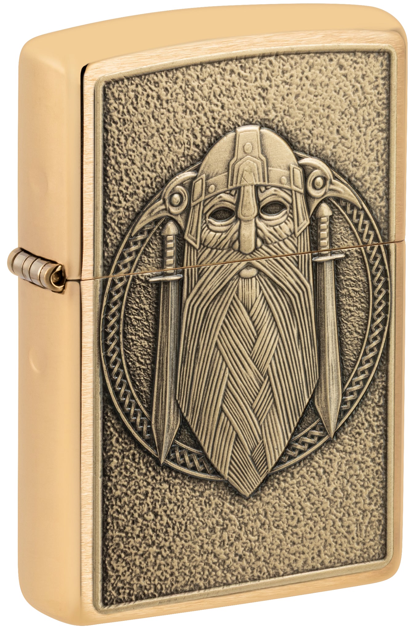 Zippo Odin Emblem Brushed Brass Windproof Lighter – Zippo USA