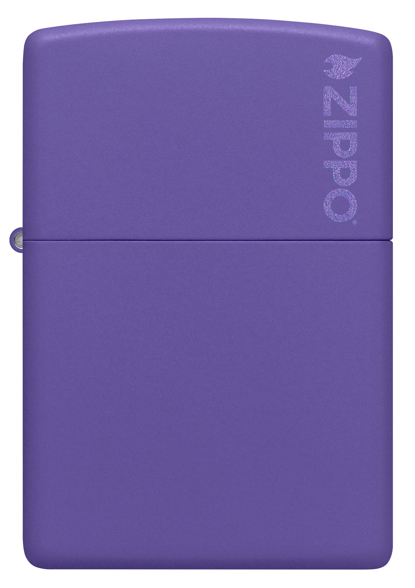 Front view of Classic Purple Matte Zippo Logo Windproof Lighter.
