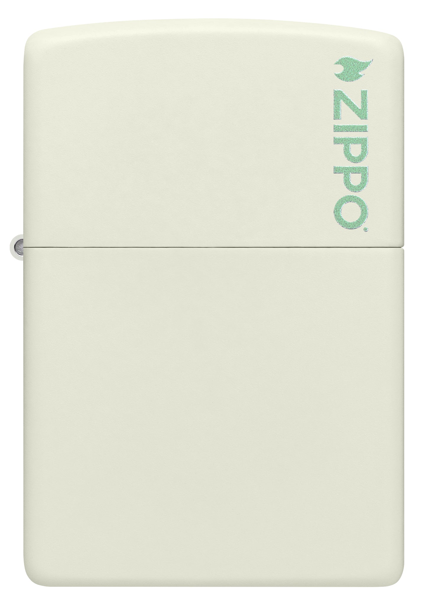 Front view of Classic Glow In The Dark Zippo Logo Windproof Lighter.