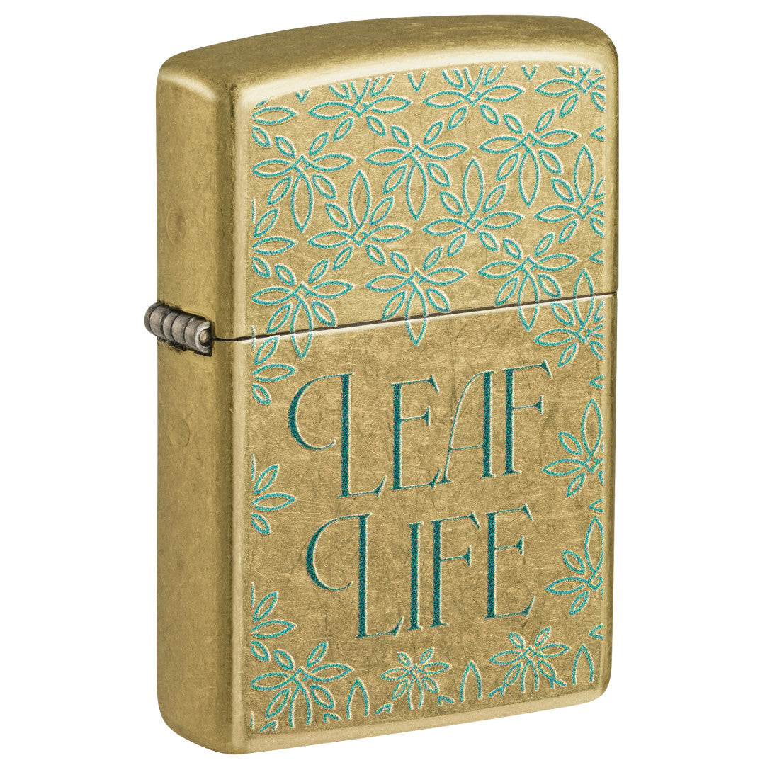 ZIPPO FOR THE LIGHT OF YOUR LIFE ゴールド Zippo Leaf Life Design Street Brass Windproof Lighter – Zippo USA