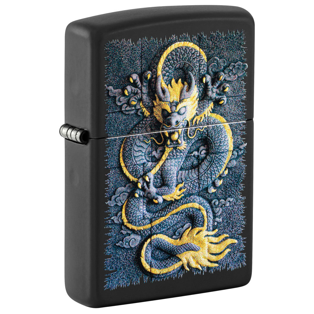 Zippo Stone Dragon Design Black Matte Windproof Lighter – Zippo USA