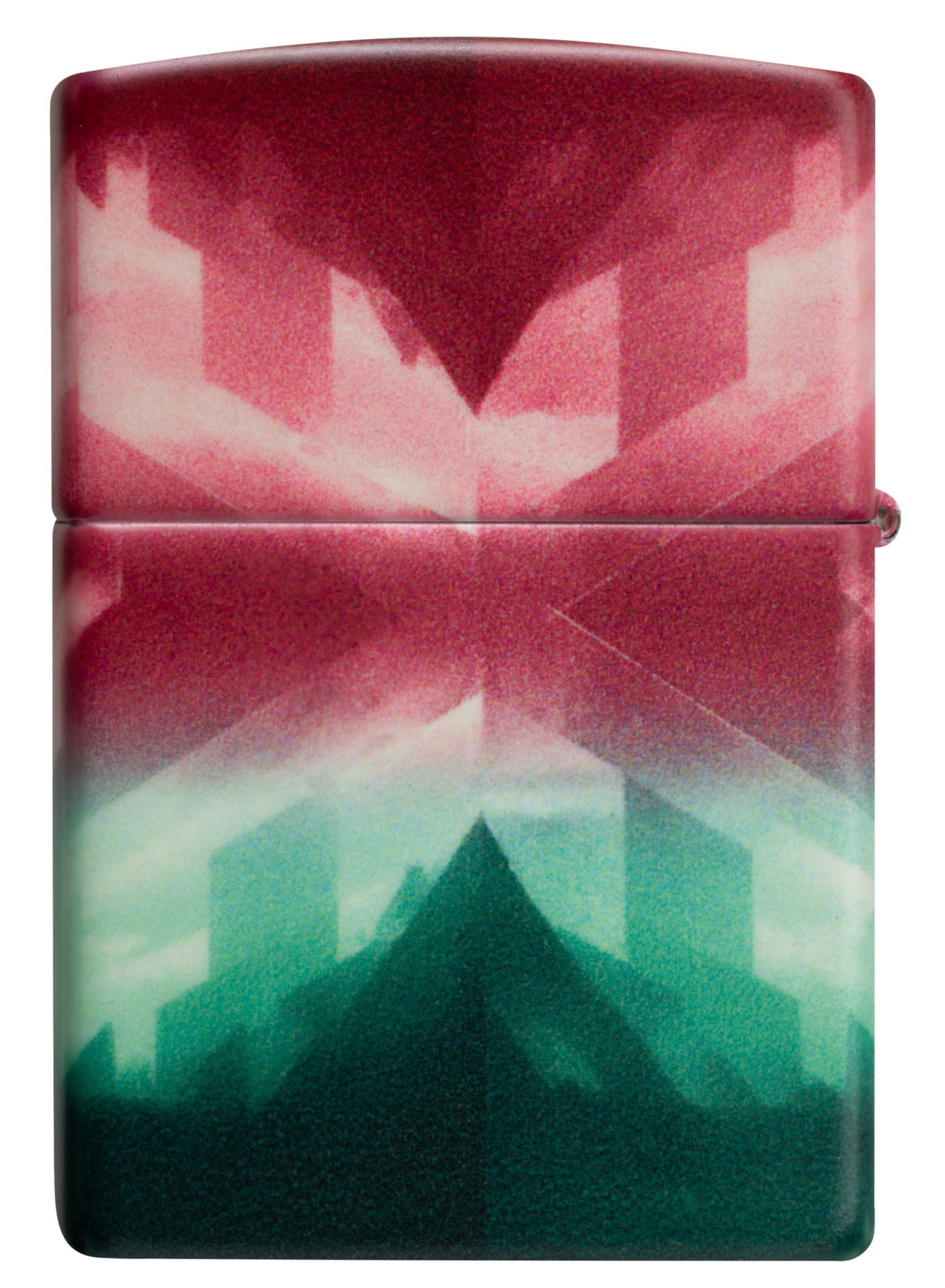 Back view of Zippo Wicked City Design Glow in the dark Green Windproof Lighter.