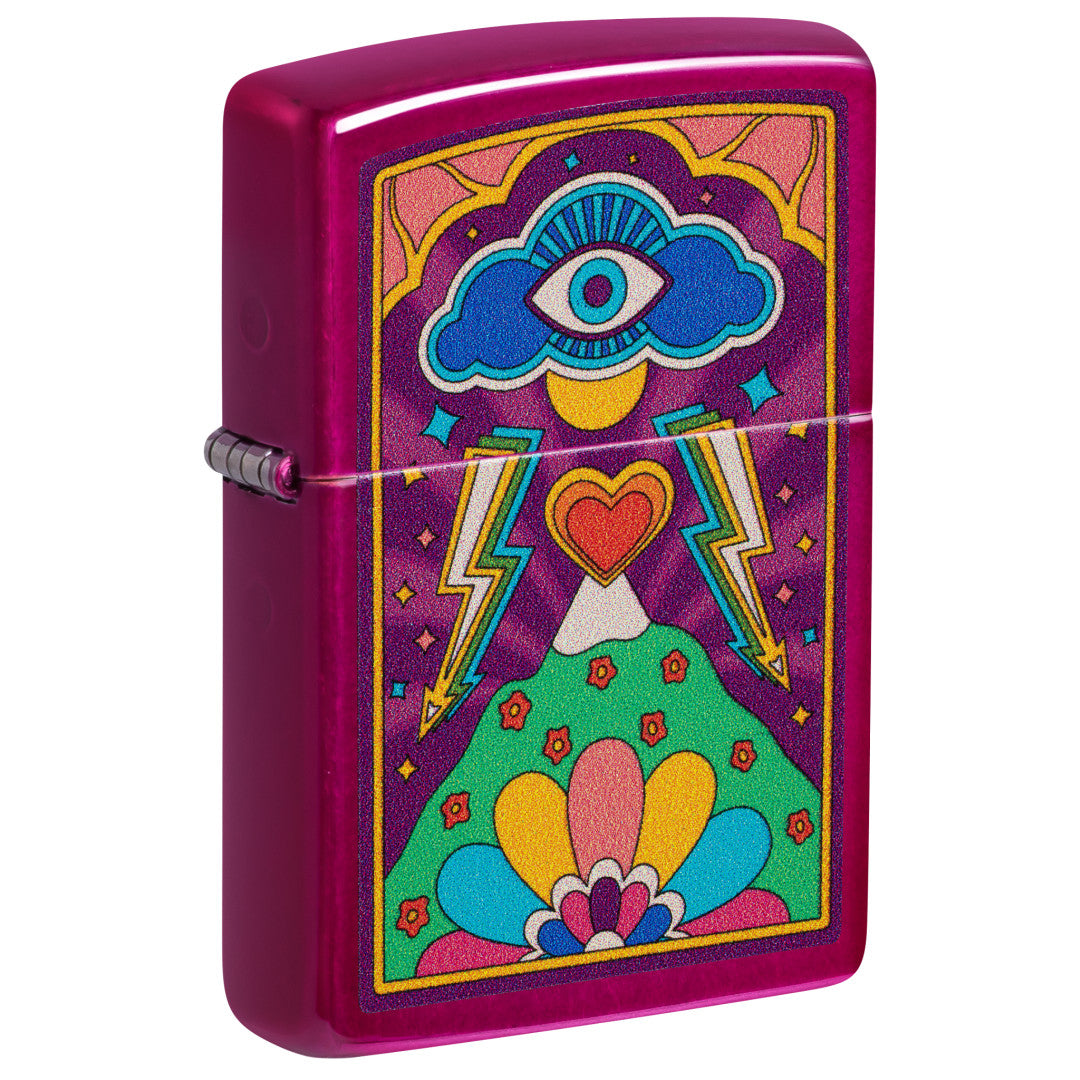 Zippo Groovy Gaze Design Candy Raspberry Windproof Lighter – Zippo USA