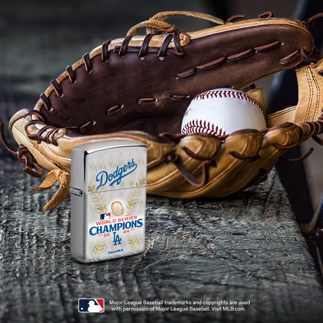 Lifestyle Image of MLB® World Series Champions™ – LA Dodgers™ with baseball and glove