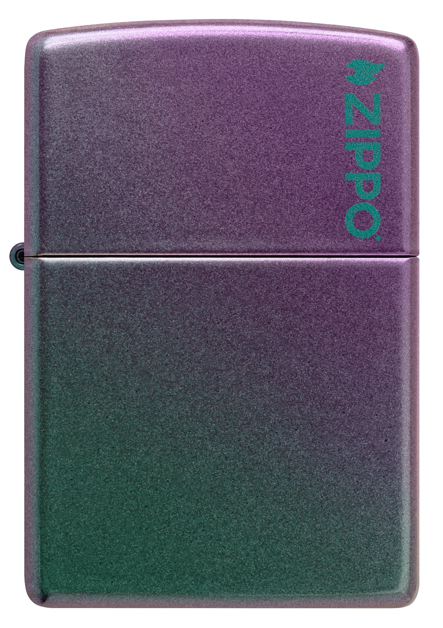 Front view of Classic Iridescent Zippo Logo Windproof Lighter.