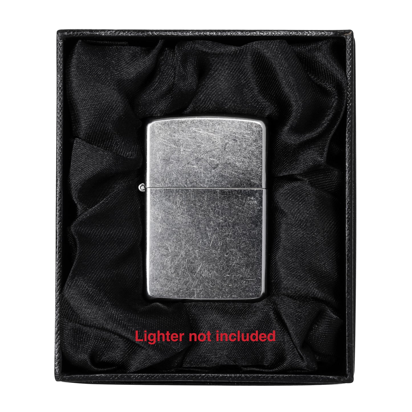 Front Image of filled Black Bottom Piece of Gift Box (lighter not included)