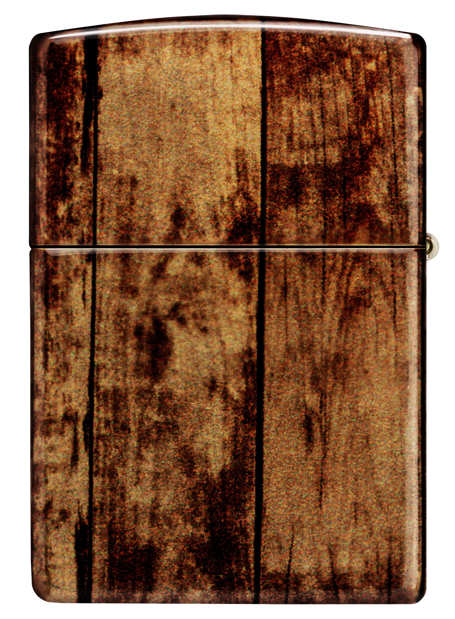 Back view of Zippo Jack Daniel's® Barrel Design 540 Tumbled Brass Windproof Lighter.