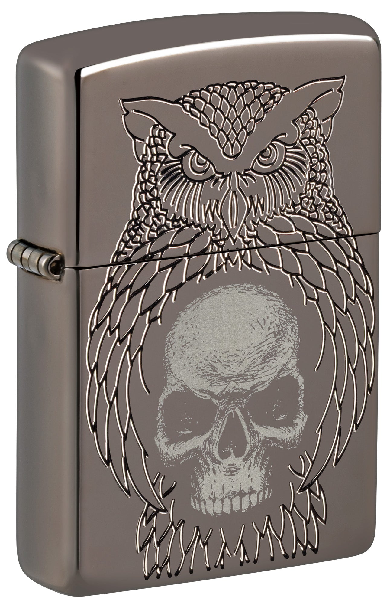 Zippo Night Owl Design Armor® Black Ice® Windproof Lighter – Zippo USA