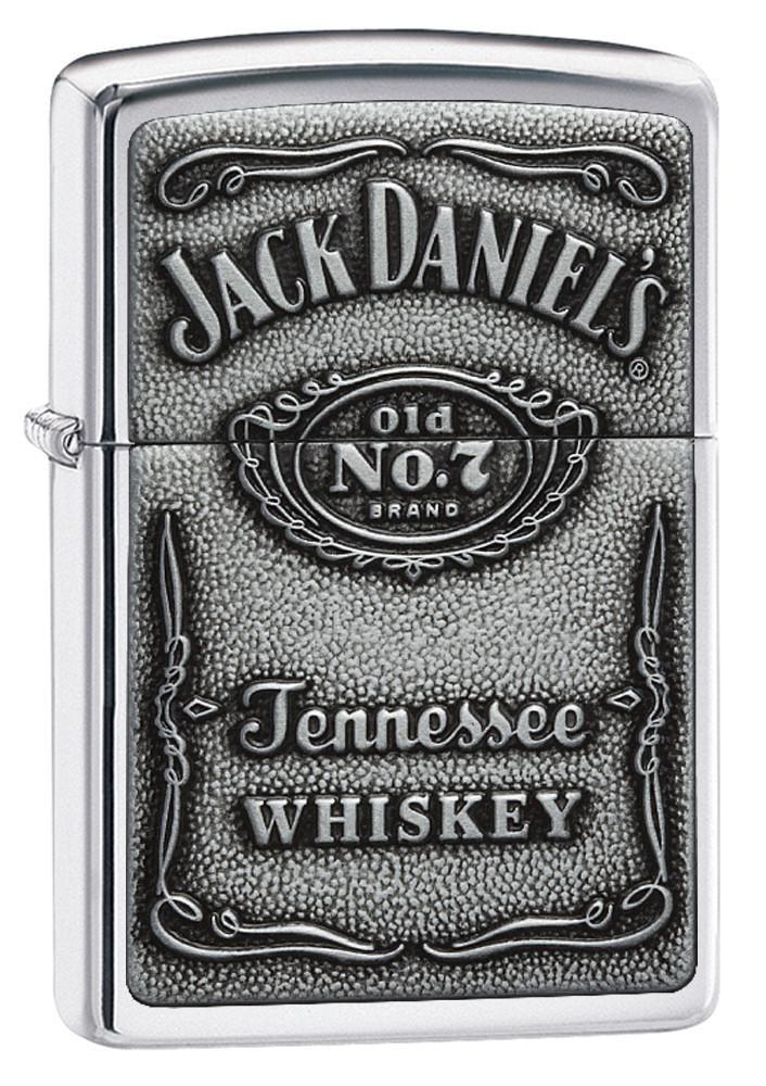 Jack Daniel's® Chrome Emblem High Polish Chrome Windproof