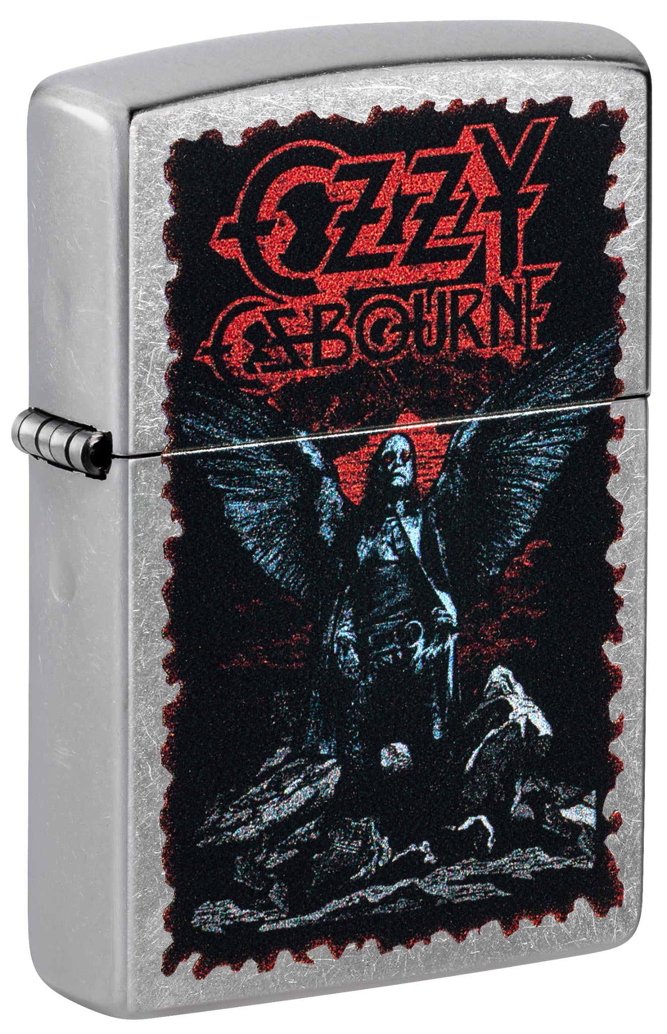 Zippo Ozzy Osbourne Angel Wings Design Street Chrome Windproof