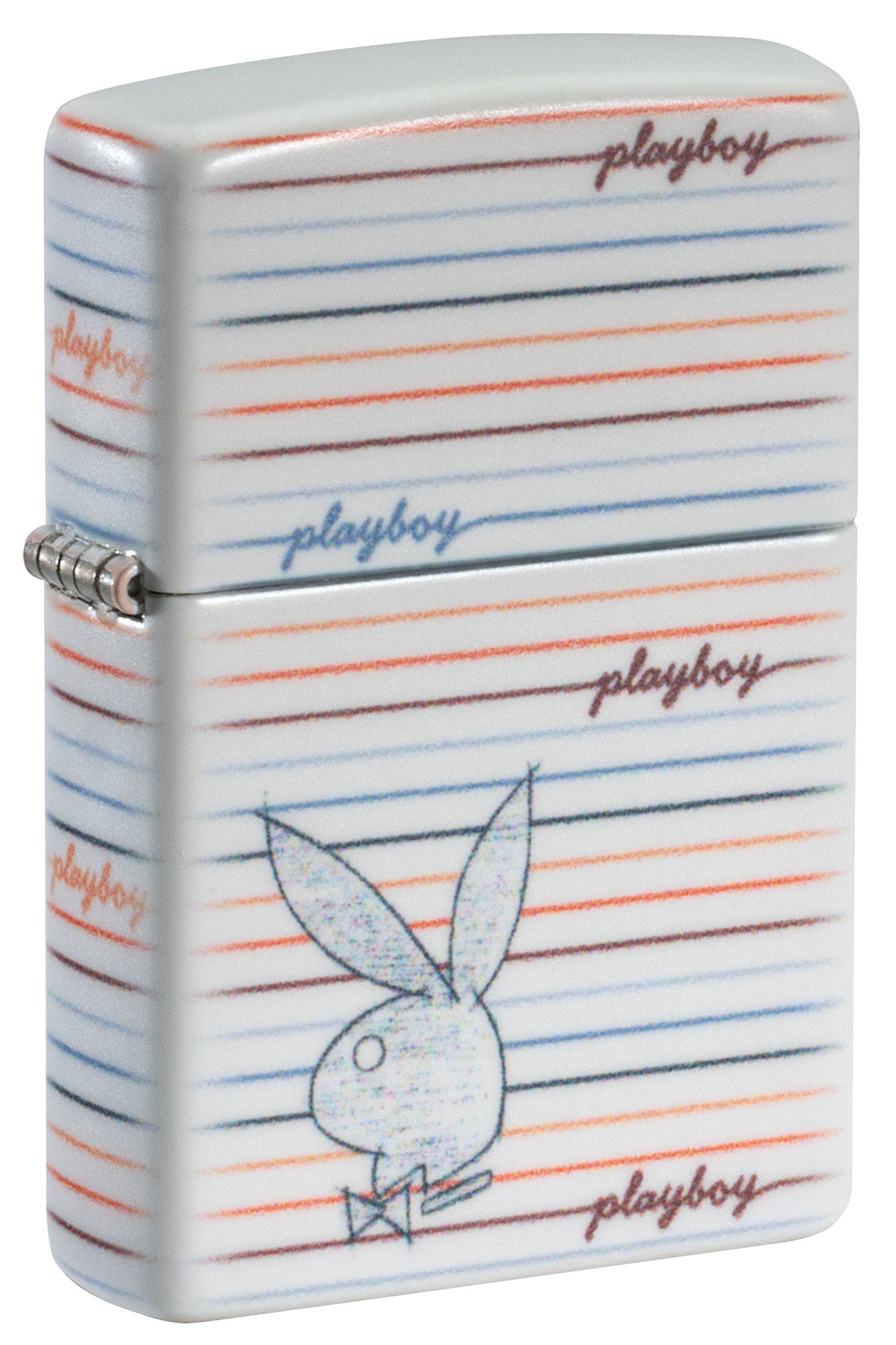 playboy cigarette lighter HIRO CLARK Playboy Sketch Design White Matte