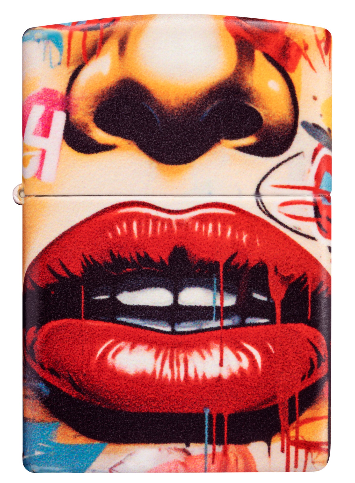 Front view of Zippo Street Art Design 540 Matte Windproof Lighter.