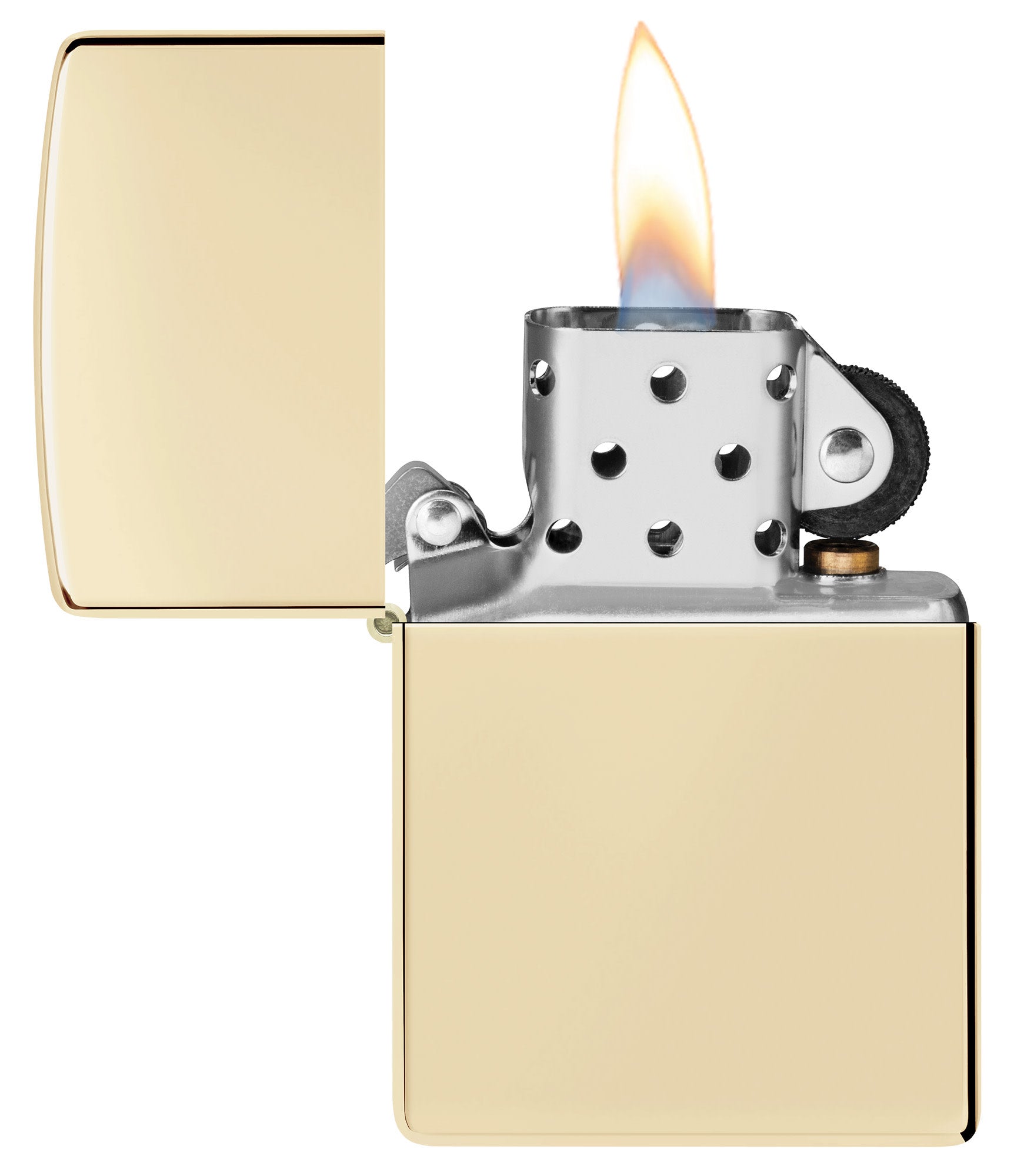 Front view of Zippo Classic Champagne Windproof Lighter.