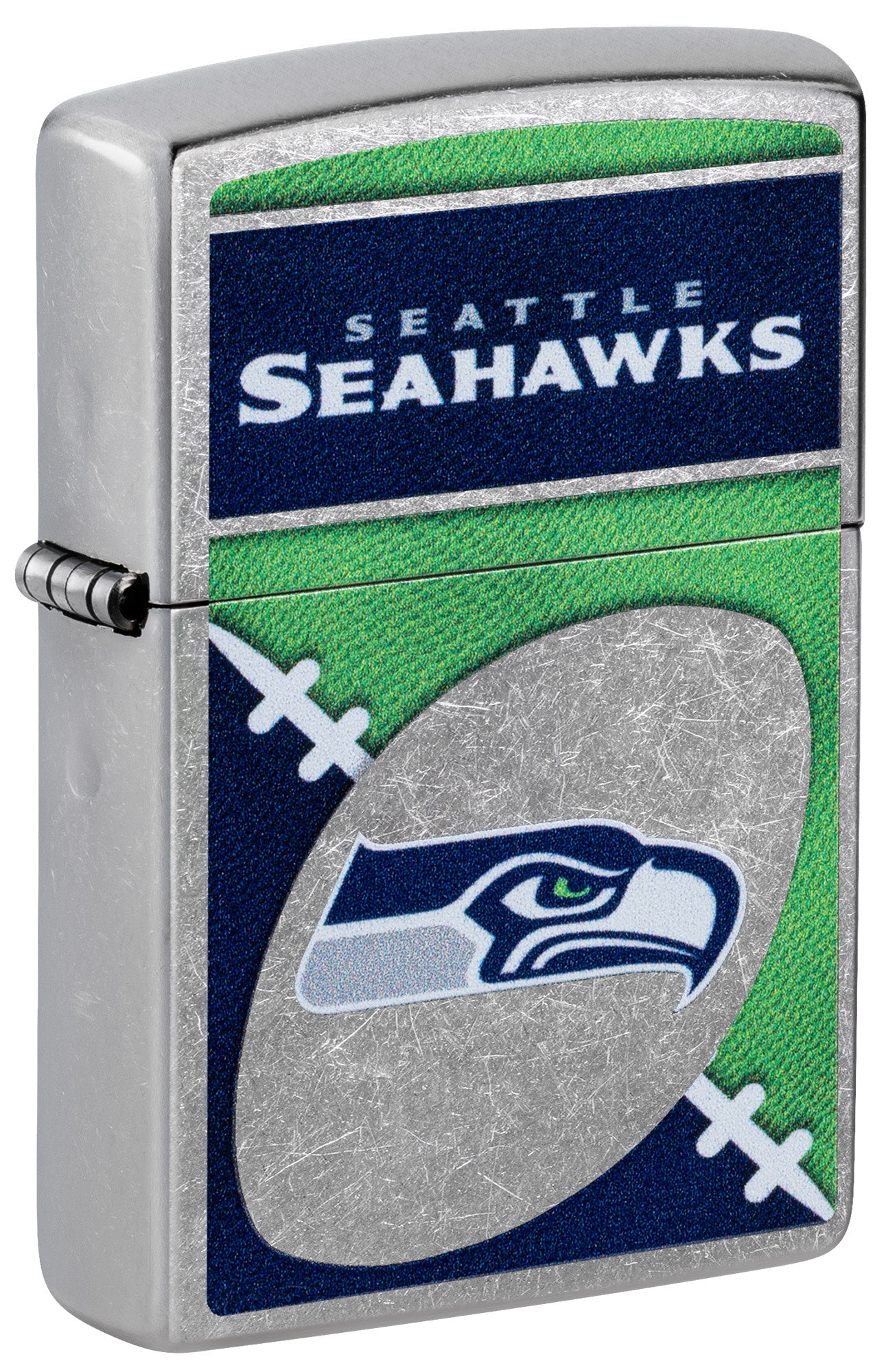 Zippo NFL Seattle Seahawks Chrome Logo Design Street Chrome