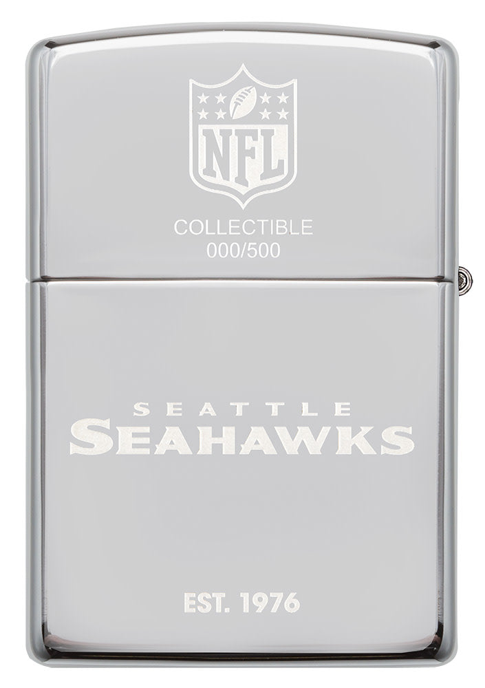 Back of NFL Seattle Seahawks Deep Carve Collectible Windproof Lighter