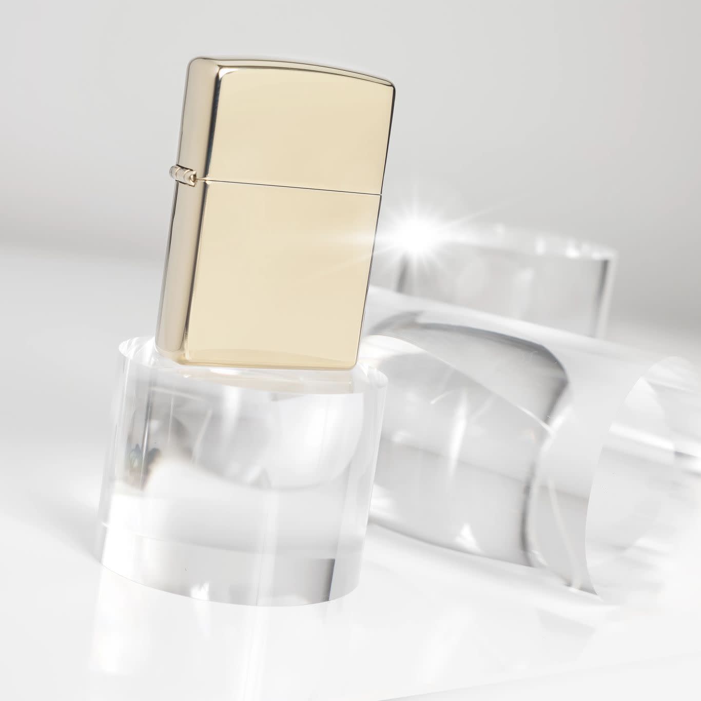 Back view of Zippo Classic Champagne Windproof Lighter.