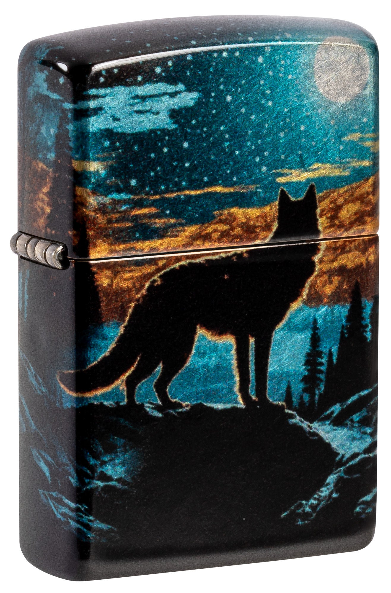 Zippo - Zippo WOLF lighter in wooden case. New. Very Zippo - Zippo WOLF lighter in wooden case. New. Very