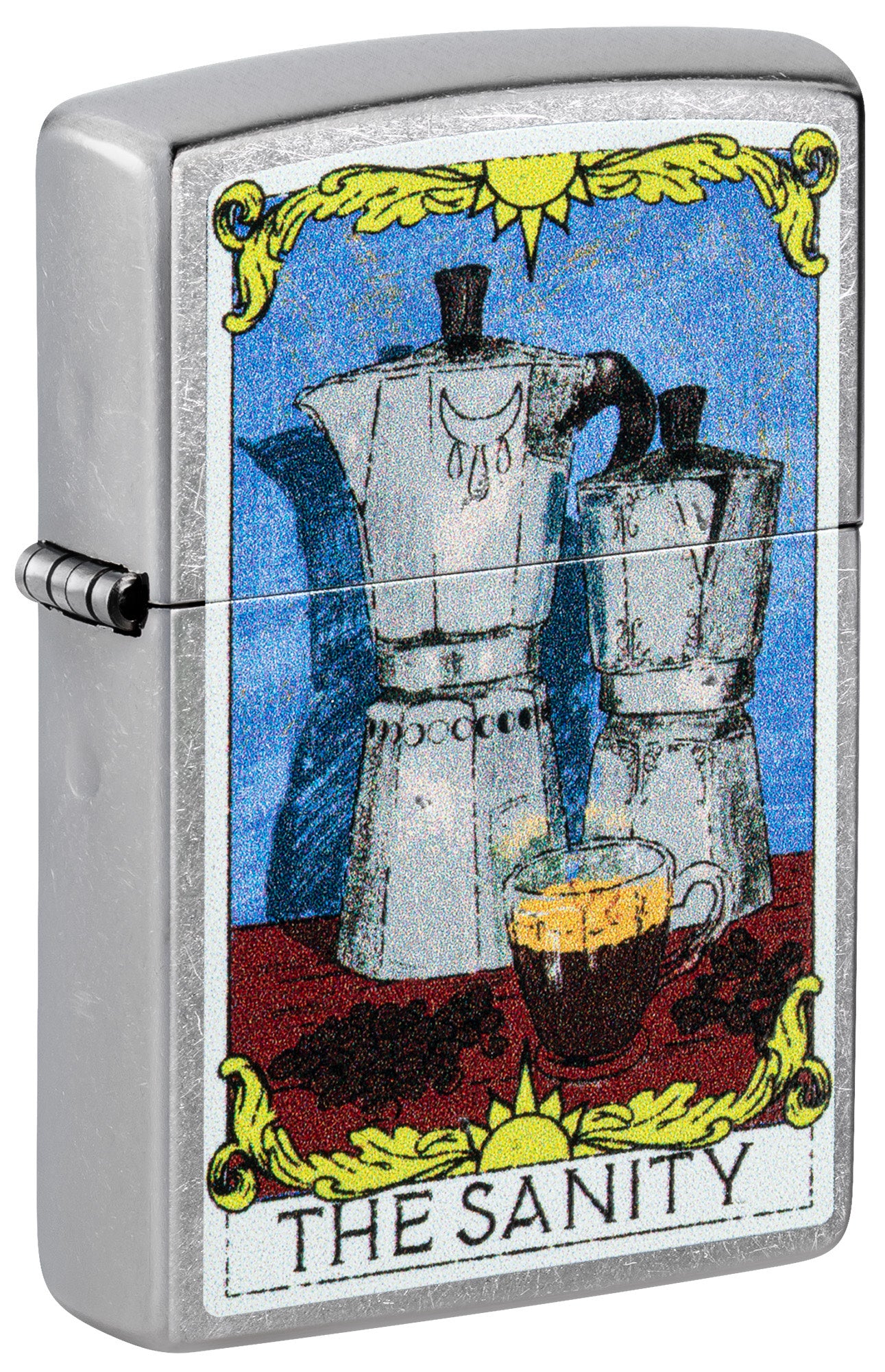 値下げ　ZIPPO CR春夏秋冬祭 そよたん Zippo Coffee Sanity Street Chrome Windproof Lighter – Zippo USA