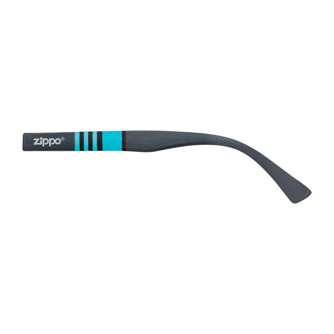 Striped Temple Reading Glasses - Blue