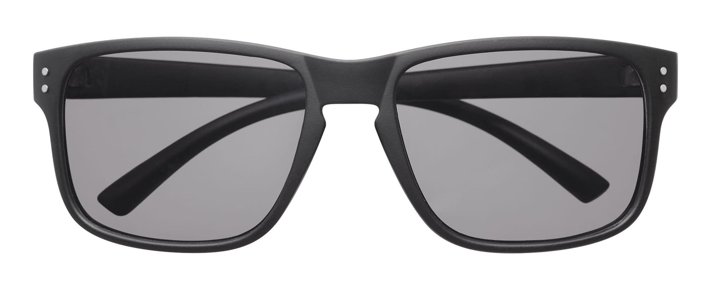 Front shot of Polarized Square Sunglasses OB78 - Black