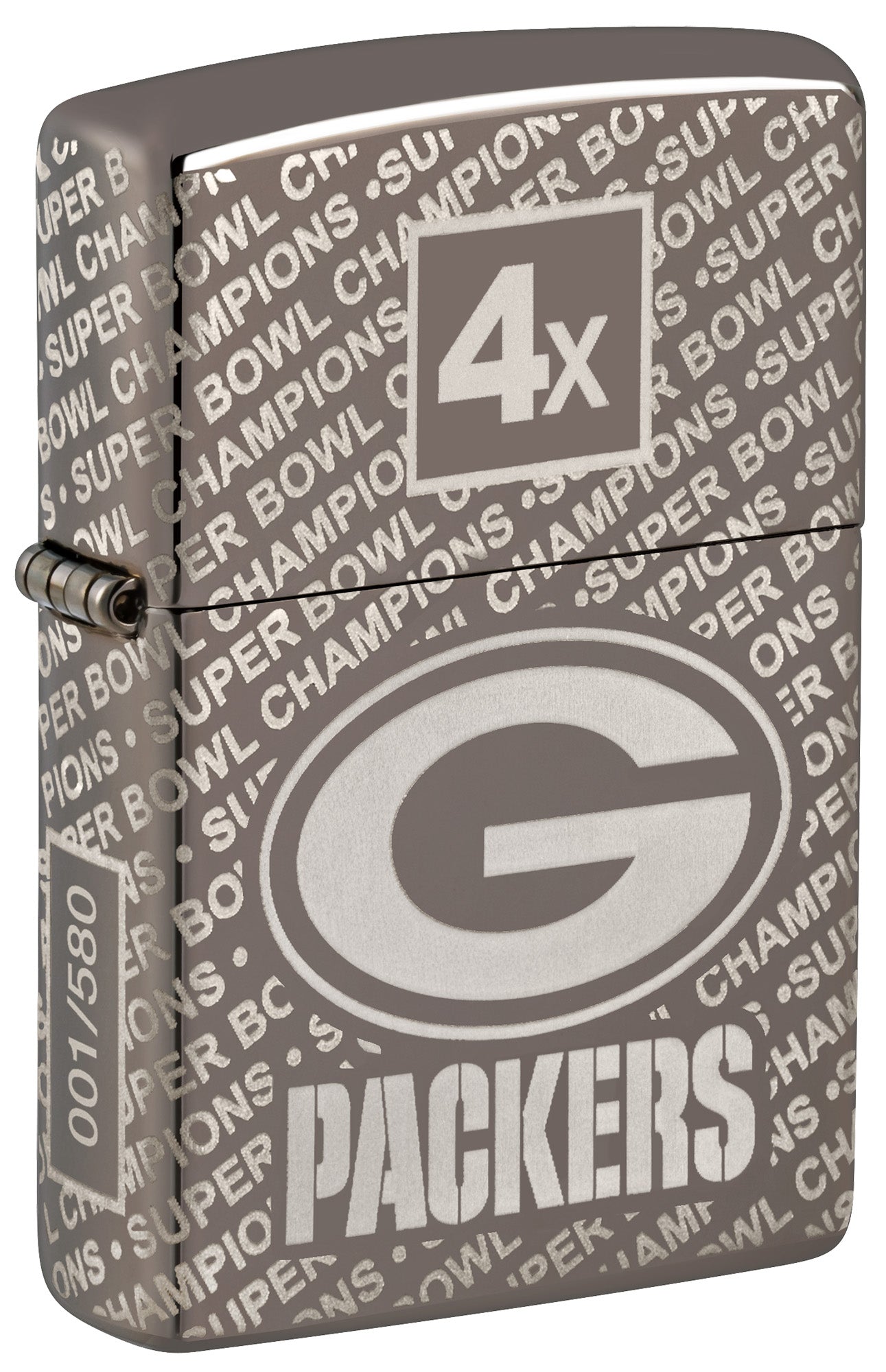 Zippo NFL Green Bay Packers Super Bowl Commemorative Armor Black