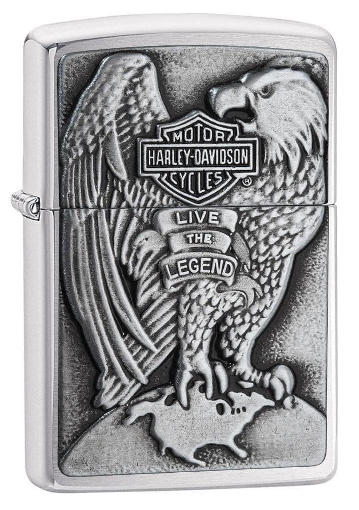 Front view of the Harley-Davidson Majestic Eagle Lighter shot at a 3/4 angle