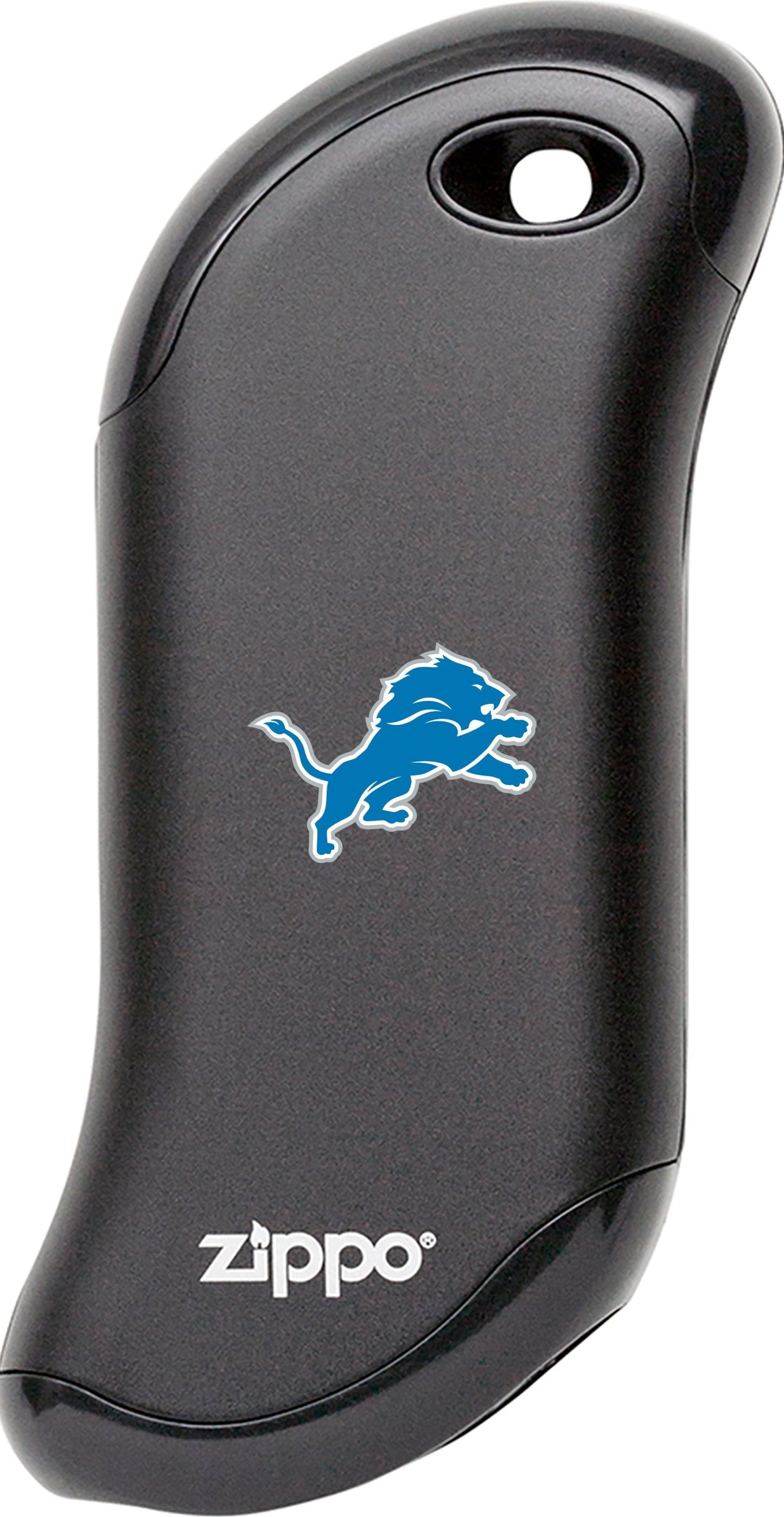 Front of Black NFL Detroit Lions: HeatBank 9s Rechargeable Hand Warmer