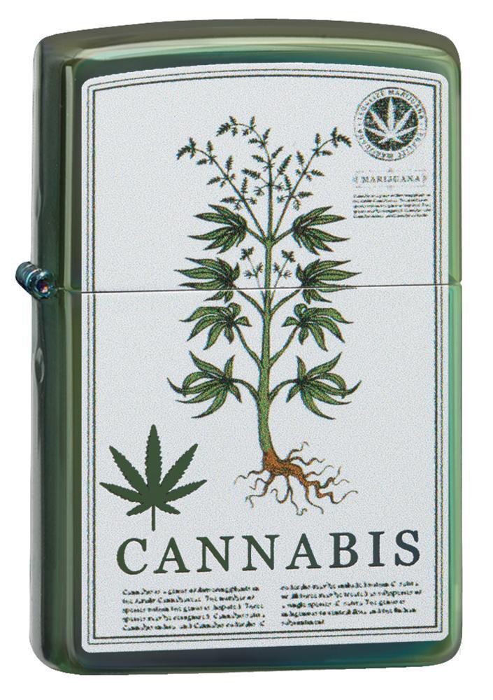 High Polish Green Cannabis Design – Zippo USA