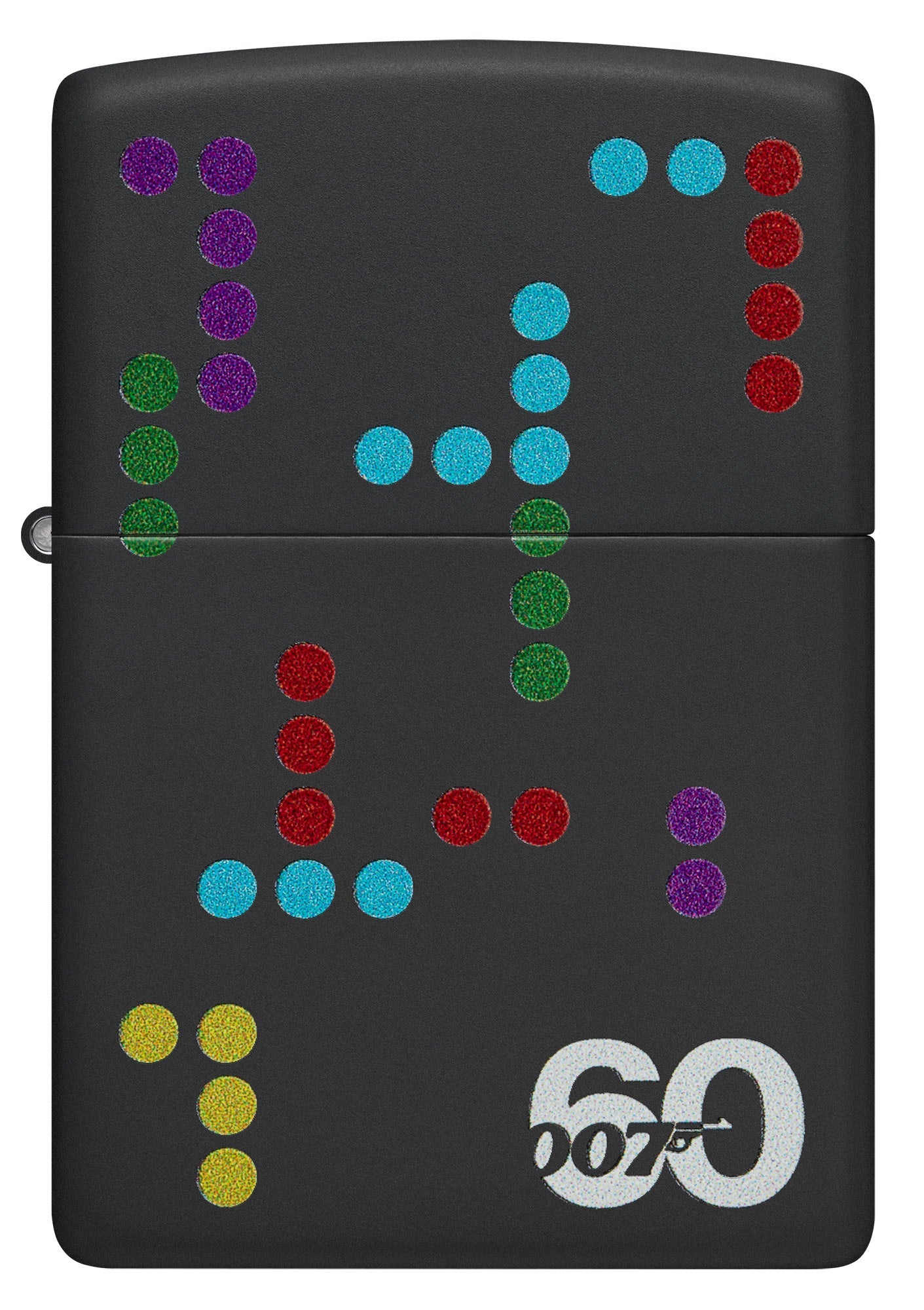 Front shot of James Bond 007â„¢ 60th Anniversary Black Matte Windproof Lighter.