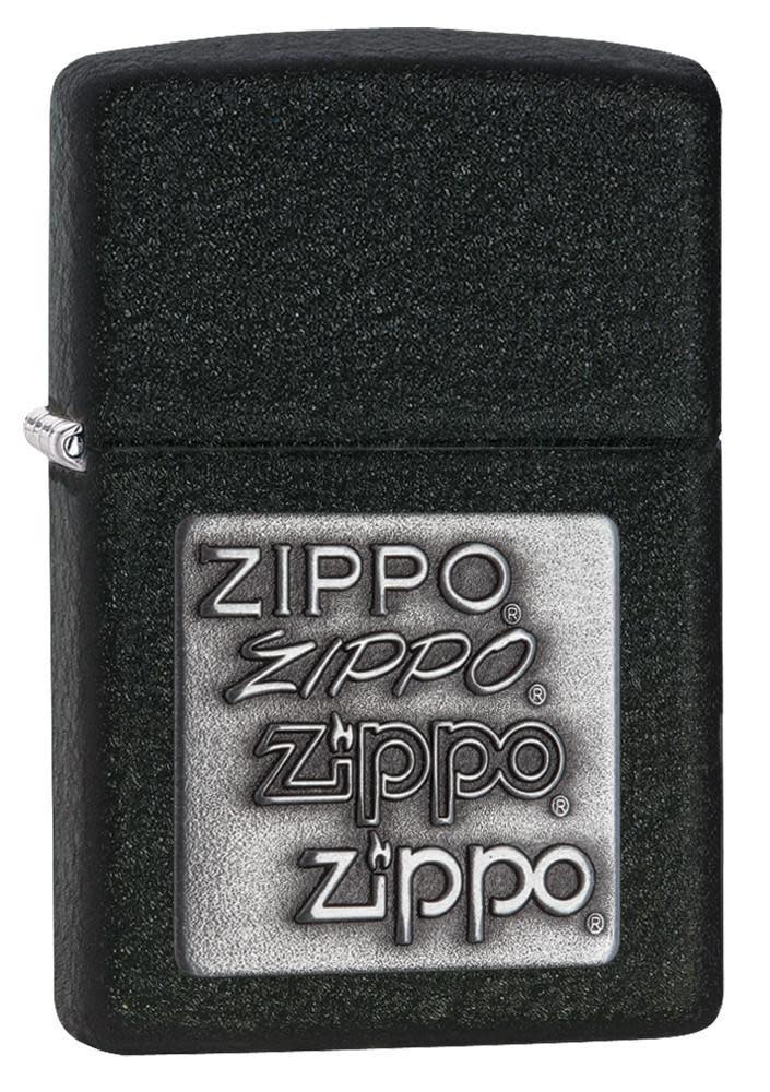 Black Crackle® Silver Zippo Logo