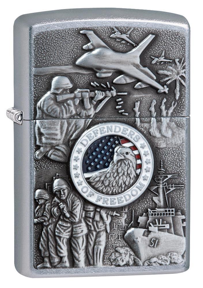 army cigarette lighter Rusty zippo US Stock Photo features a distinctive US Army emblem on a durable metal casing Zippo Lighter - Green Matte