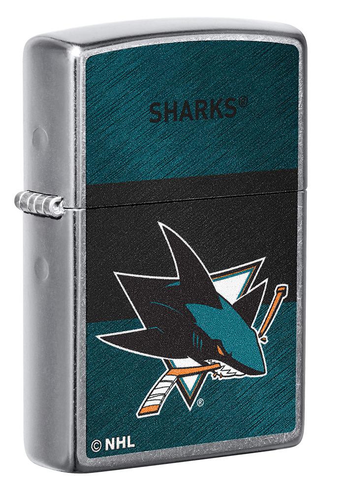 ZIPPO【シャーザク】 San Jose Sharks® Icon Design Street Chrome Windproof Lighter