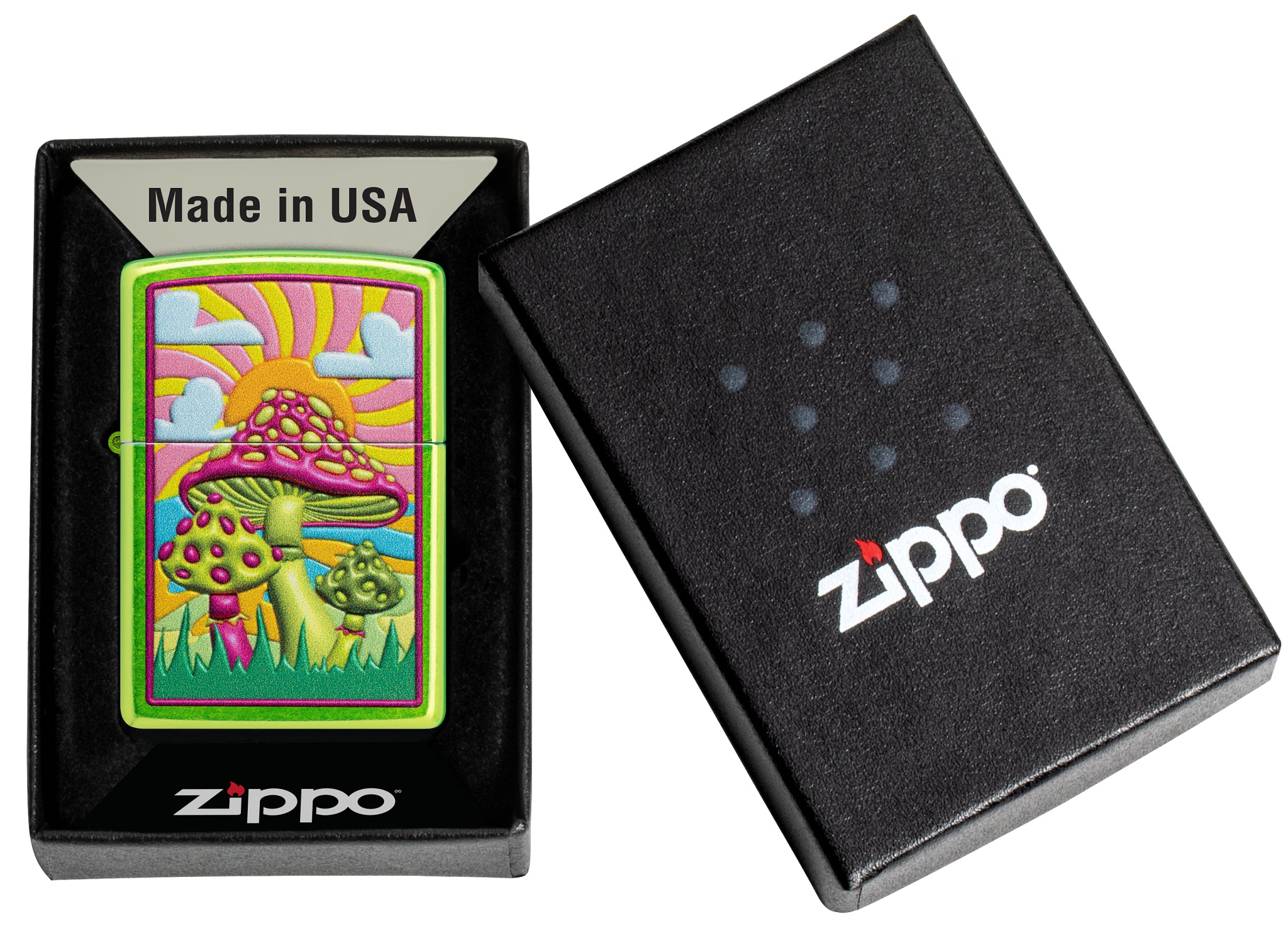 Zippo Spotted Mushrooms Design Lurid Windproof Lighter – Zippo USA