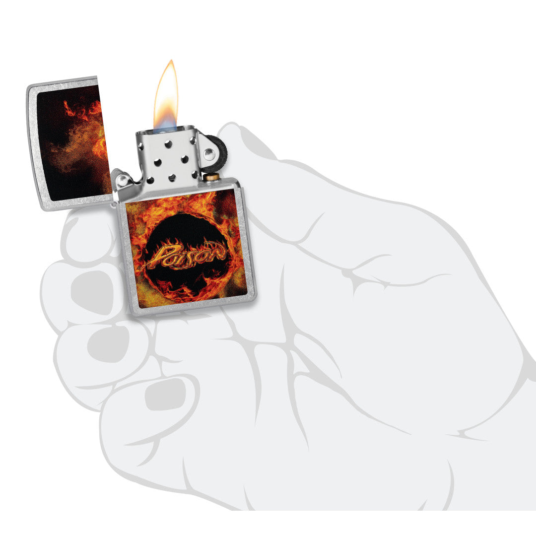 Zippo Poison Flame Design Street Chrome Windproof Lighter – Zippo USA