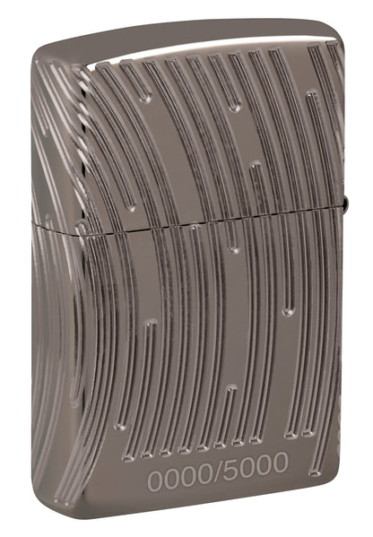 Back view of Zippo 2026 Collectible of the Year Windproof Lighter standing at a 3/4 angle.