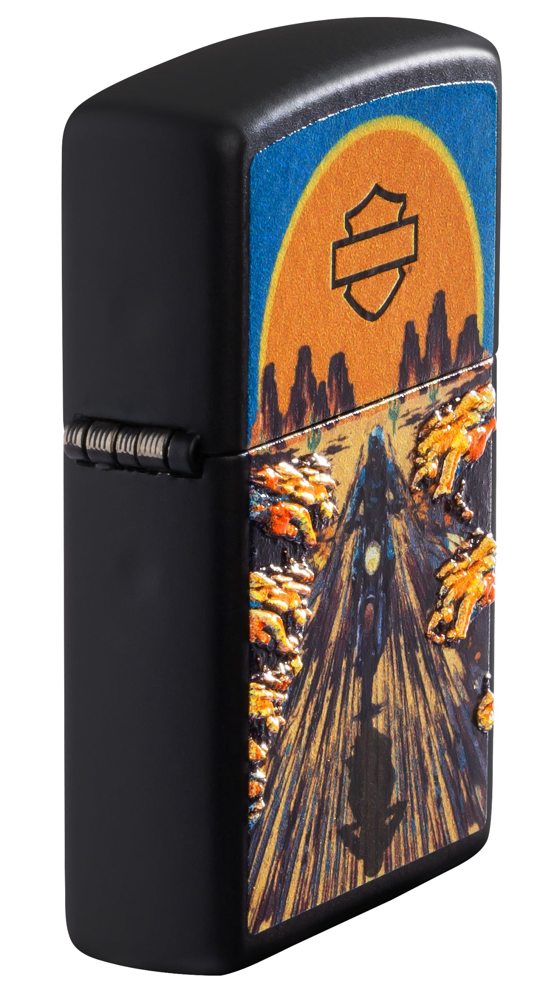 Zippo Harley-Davidson® Texture Print Design Black Matte Windproof