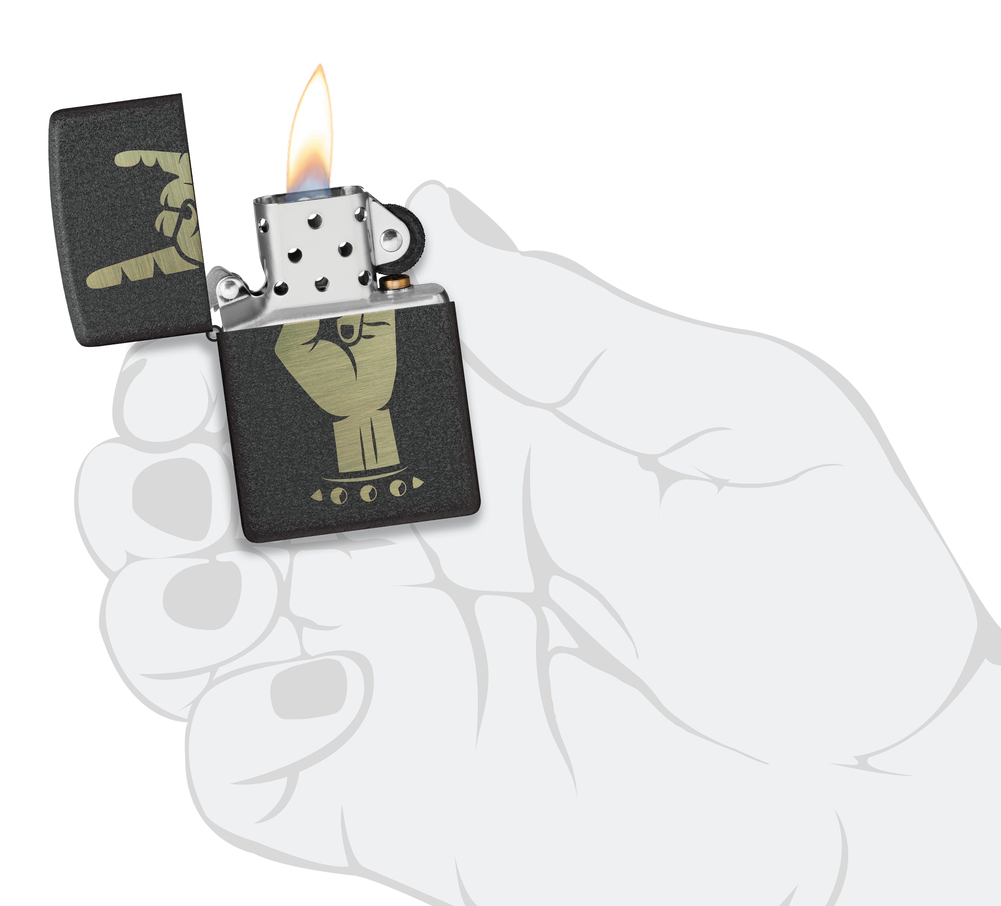 Zippo Rock On Design Black Crackle® Windproof Lighter – Zippo USA