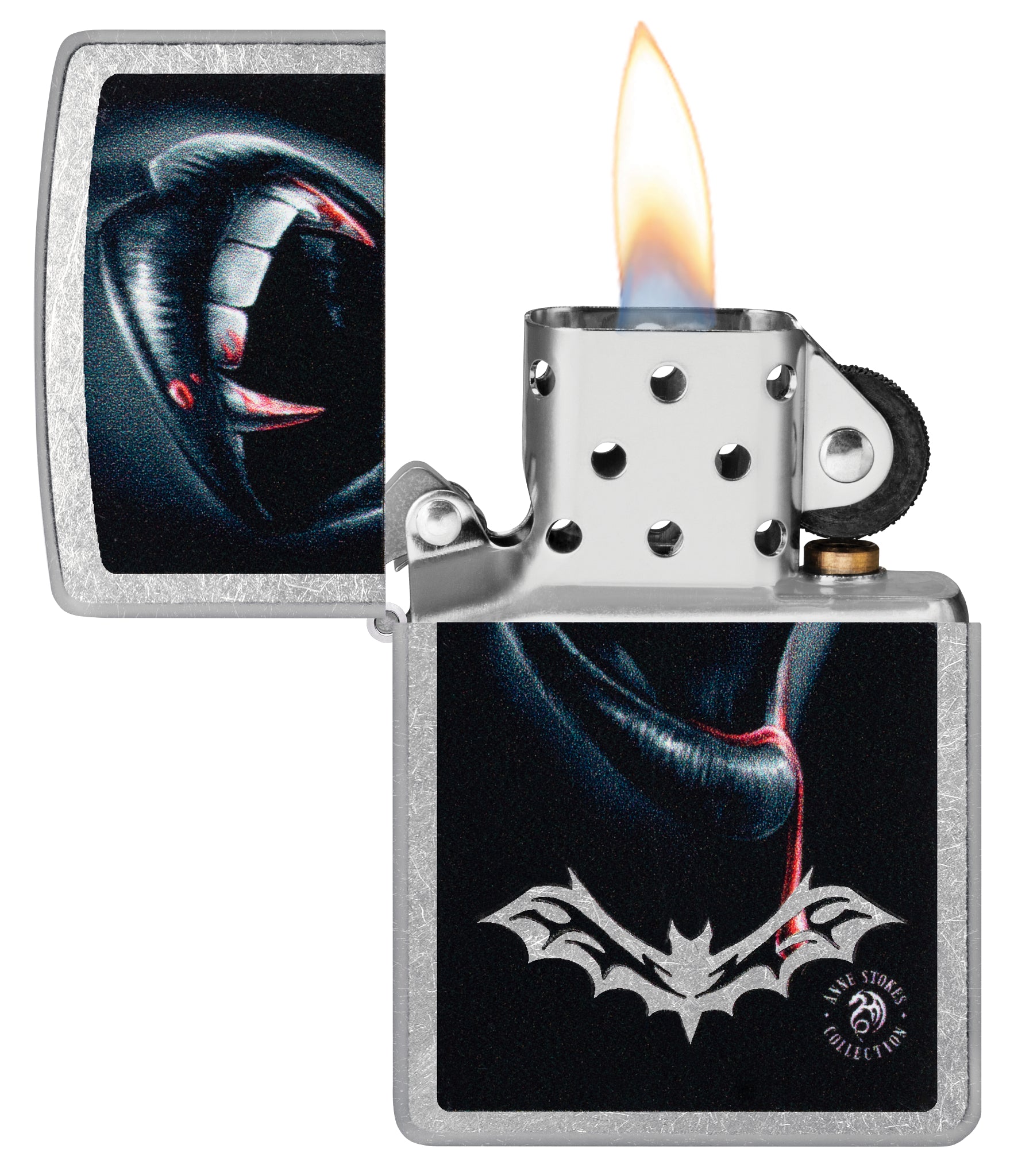 Zippo Anne Stokes Bite Design Street Chrome Windproof Lighter