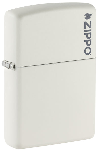 Classic White Matte Zippo Logo Windproof Lighter – Zippo USA
