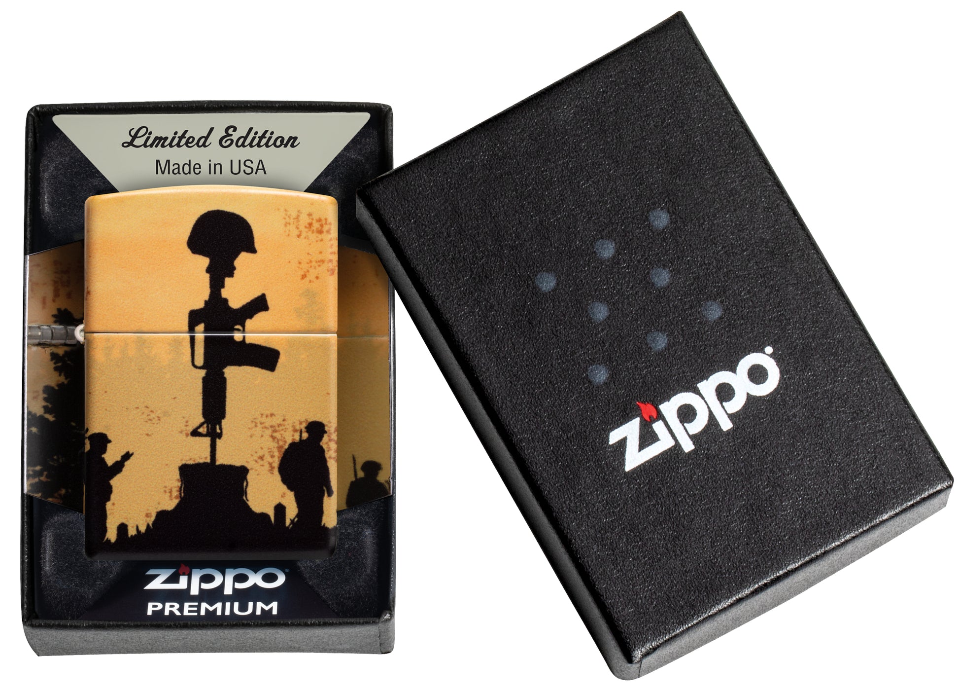 Zippo 2025 Veterans Day Commemorative 540 Matte Windproof Lighter in its packaging.