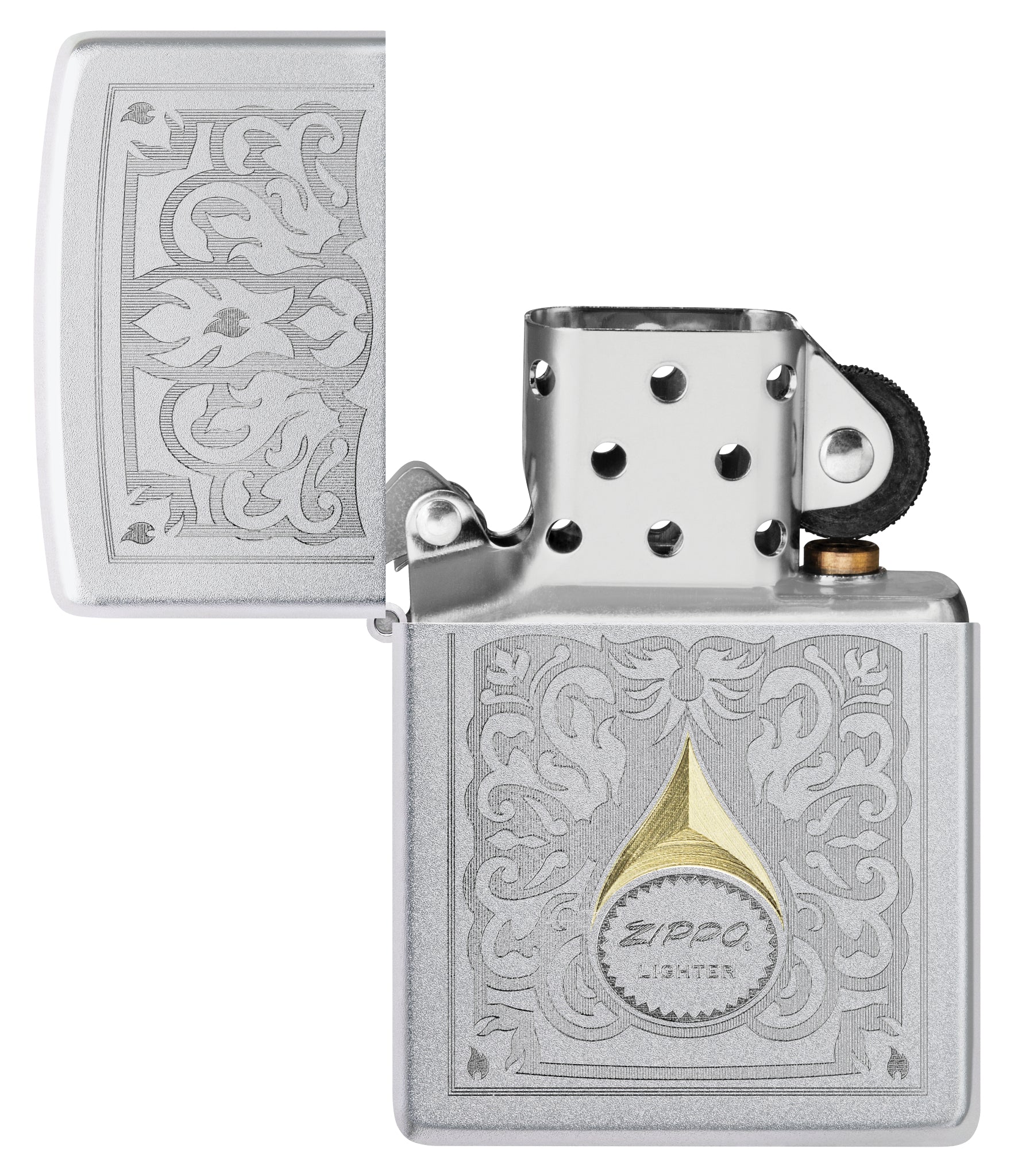 Zippo Vintage Filigree Design Satin Chrome Windproof Lighter