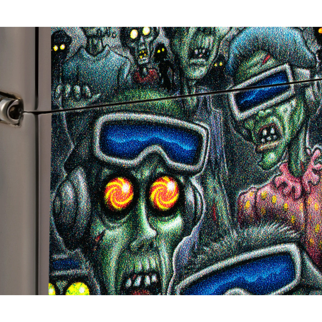 Zippo Zombie Escape Design Black Ice® Windproof Lighter – Zippo USA