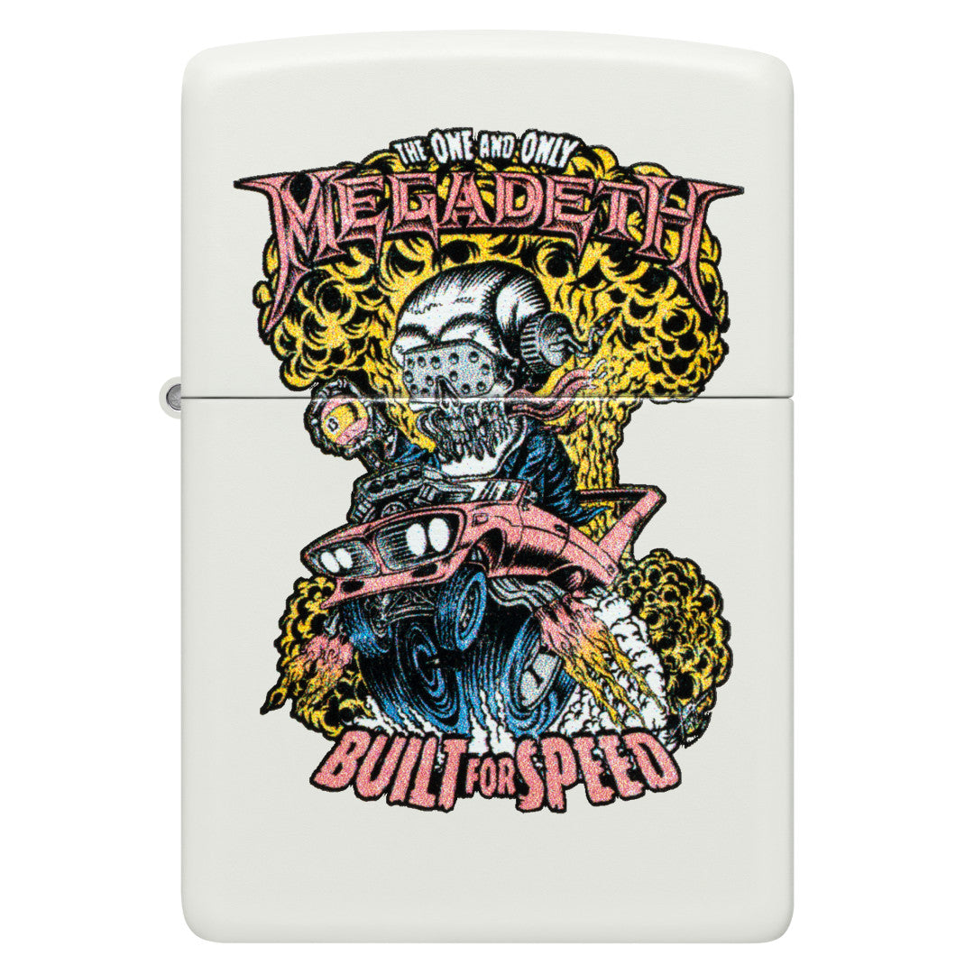 Zippo Megadeth Built for Speed Design White Matte Windproof