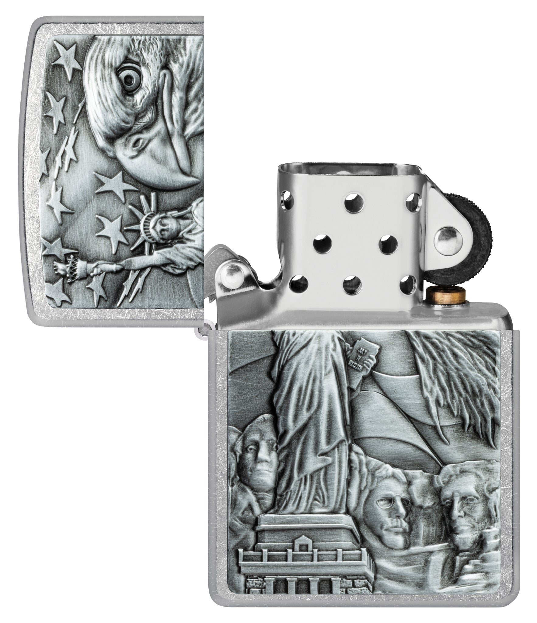 Zippo American Icons Emblem Street Chrome Windproof Lighter